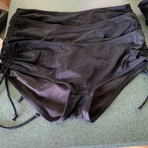 ALL 3 black hipster swim bottoms size M